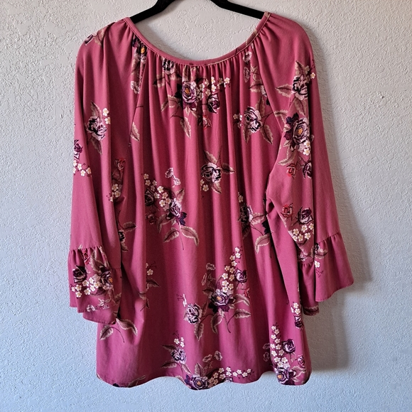 Magenta Floral Lee Blouse - Picture 7 of 7